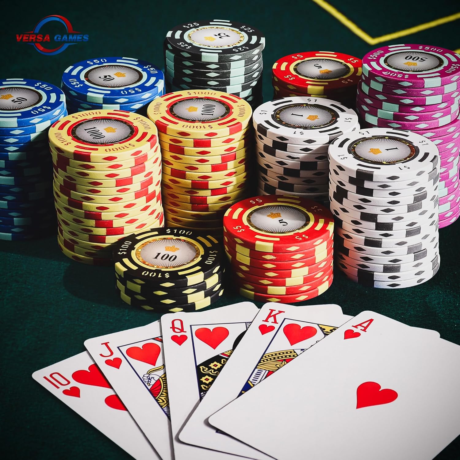 Showdown 500-Count Chip Set by Claysmith Gaming (Black Aluminum Case)